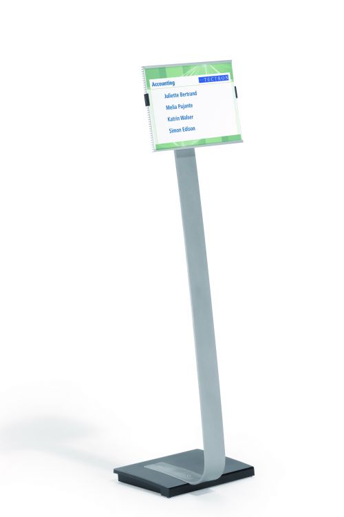 Durable Aluminium Info Sign Stand with Cast Iron Base & Acrylic A4 Panel - 481223