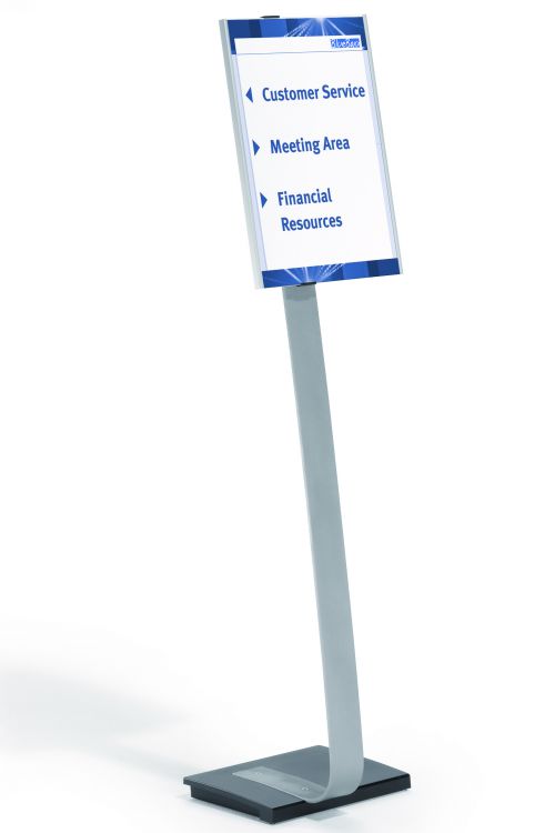Durable Info Sign Stand A3 Silver - Pack of 1