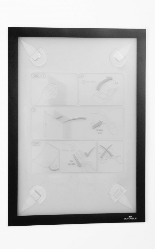 Durable Duraframe Wallpaper A4 Black Sign Holders IB1701