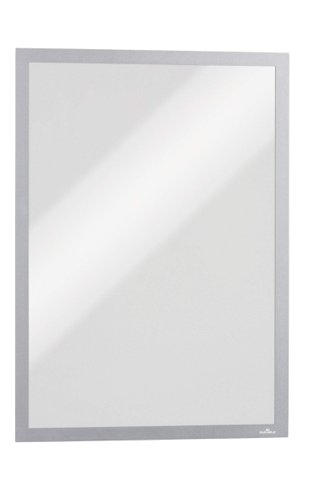 Durable DURAFRAME Magnetic Frame - Document Frame For Professional Internal Signage - A3 Silver (Pack 5) - 486823