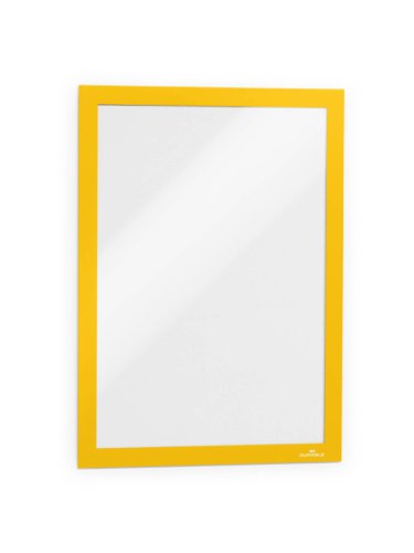 Durable DURAFRAME Self-Adhesive Sign & Document Holder with Magnetic Frame A4 Yellow (Pack 2) - 487204 Durable (UK) Ltd