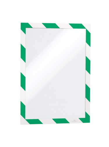 Durable DURAFRAME Security Self-Adhesive A4 Green/White (Pack 2) - 4944131