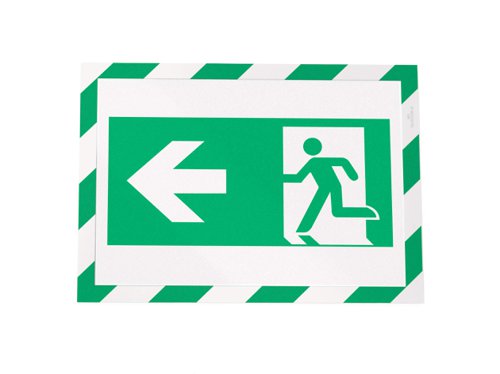 Durable DURAFRAME SECURITY Self-Adhesive Safety Sign & Document Holder with Magnetic Frame A4 Green/White (Pack 2) - 4944131 13782DR Buy online at Office 5Star or contact us Tel 01594 810081 for assistance