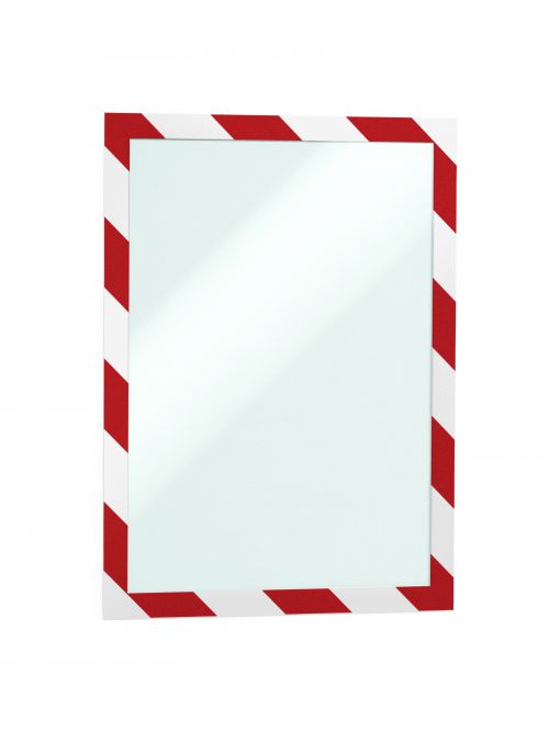 Durable Duraframe Security Self Adhesive A4 Red/White (Pack of 2) 4944-132