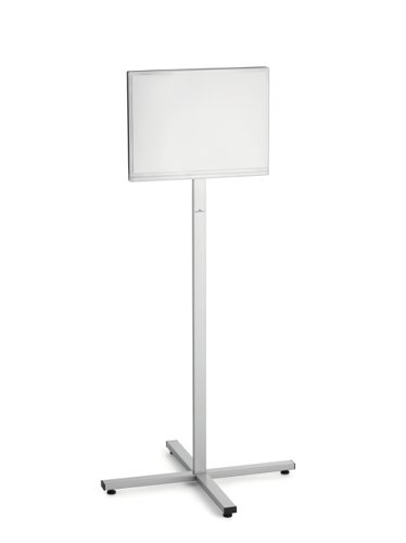Durable INFO STAND OUTDOOR Stainless Steel Floor Sign - A3 Display Panel - Grey  502957