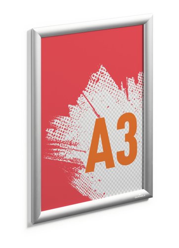 Durable Outdoor Snap Frame Weatherproof Poster Holder Notice Board - A3 Silver