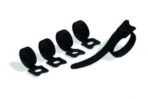 Durable CAVOLINE GRIP TIE Self Gripping Cable Tie Black Ref 503601 [Pack 5]