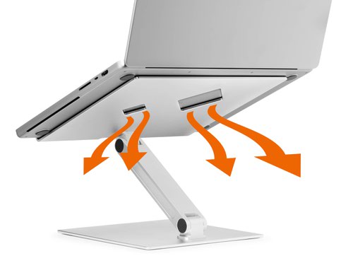 Durable Laptop Stand RISE Aluminium Ergonomic & Adjustable Non-Slip Stand for Laptops & Tablets up to 17 inch - 505023  26592DR