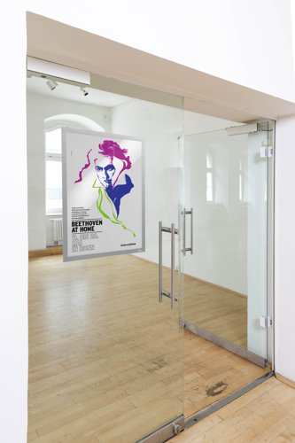 Durable DURAFRAME Poster A2 Silver - Self-Adhesive Poster Frame - UV-Resistant - Perfect for Displaying Large Format Information - 505323