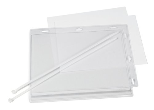 Durable Water Resistant UV Anti-Reflective Cable Tie Pockets - 5 Pack - A5 Clear
