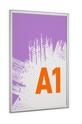 Durable Outdoor Snap Frame Weatherproof Poster Holder Notice Board - A1 Silver