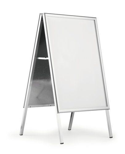 Durable A Board Foldable Pavement Sign Double Sided Snap Frame Stand - A1 Silver