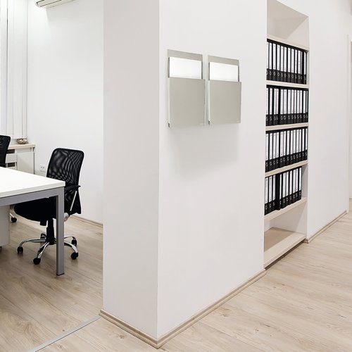 Durable Info Box Self Adhesive Document File Holder Wall Display - A4 Grey  507210
