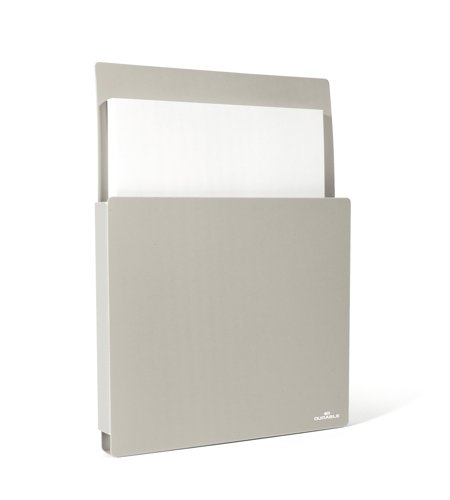 Durable Info Box Self Adhesive Document File Holder Wall Display - A4 Grey