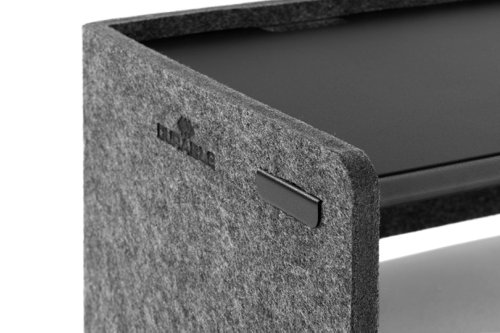 Durable EFFECT Felt Monitor Riser Stand with Ergonomic Height-Adjustable Shelf - 508158  48208DR