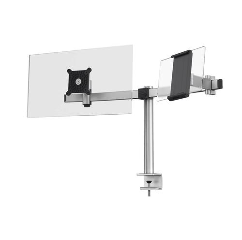 Durable Monitor Mount for 1 Screen and 1 Tablet Desk Clamp - Pack of 1