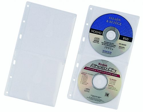 Durable CD Wallets For Ring Binders Pack of 5