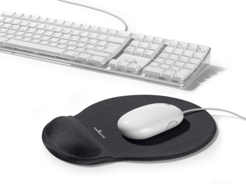 ValueX Durable Ergonomic Non-Slip Mouse Pad with Gel Wrist Support 230x260mm Mat Charcoal - 574858