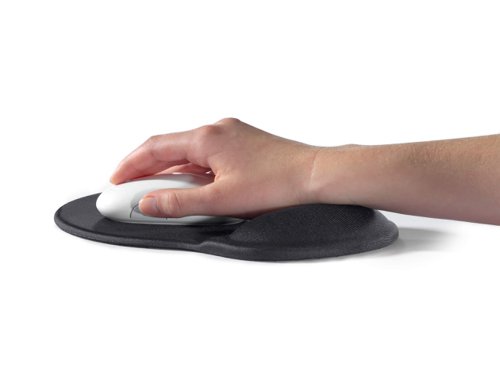 ValueX Durable Ergonomic Non-Slip Mouse Pad with Gel Wrist Support 230x260mm Mat Charcoal - 574858