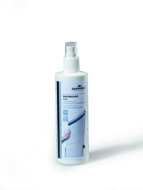 Durable Whiteboard Cleaning Fluid Pump Spray 250ml Bottle Ref 575719