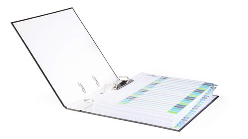 Durable 20 Part Numbered Tab Punched Index Dividers + Cover - A4+ - Colour Coded  679727