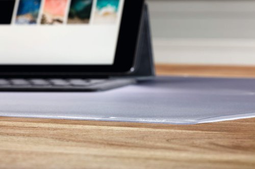 Durable DURAGLAS Clear Waterproof Non-Slip Desk Pad Protector Mat - 53 x 40 cm