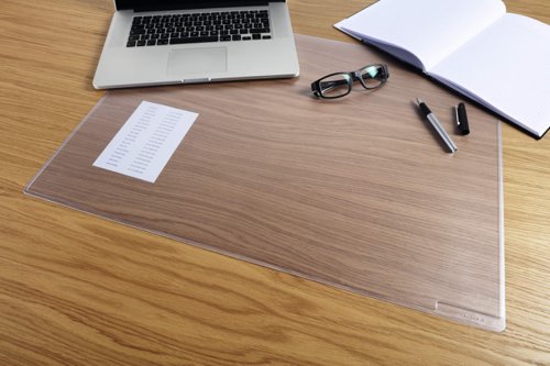 Durable DURAGLAS Clear Waterproof Non-Slip Desk Pad Protector Mat - 53 x 40 cm
