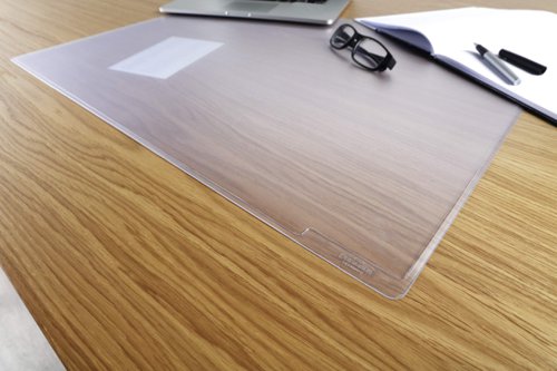 Durable DURAGLAS Clear Waterproof Non-Slip Desk Pad Protector Mat - 53 x 40 cm