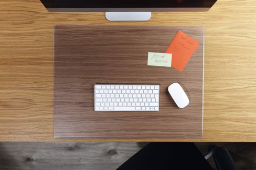 Durable DURAGLAS Clear Waterproof Non-Slip Desk Pad Protector Mat - 53 x 40 cm