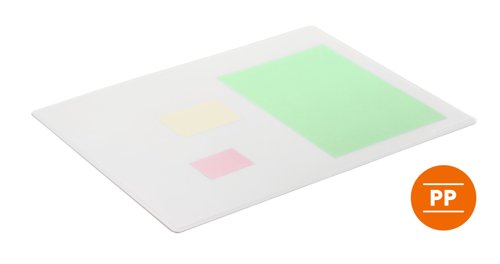 Durable Desk Mat Non-Slip and Anti-Glare with Contoured Edges 53x40cm Transparent - 712219