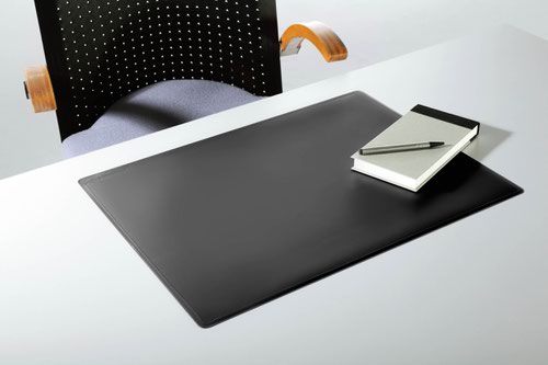 DB73101 Durable Desk Mat with Contoured Edges 530x400mm Polypropylene Black 713201