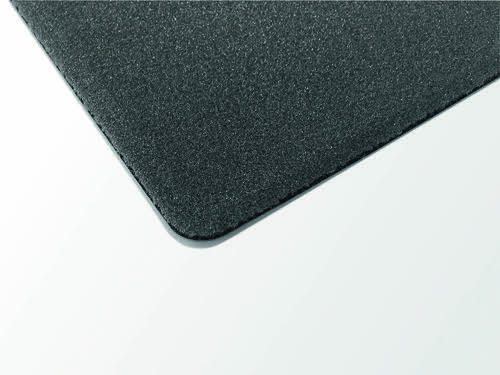 The Durable non-slip desk mat with contoured edges is made from Polypropylene which is easy to clean with a wet wipe or damp cloth. The desk mat is multi-layered which provides durability and a firm and comfortable writing surface. The desk mat is extremely robust and built to last. The desk mat measures 530x400mm.