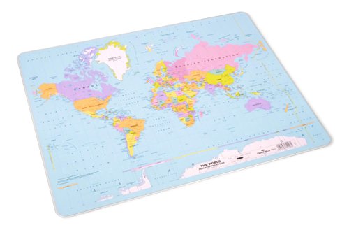 Durable Desk Mat World Map 400x530mm 7211 Desk Mats DS2255