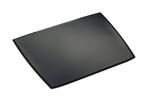 Durable ARTWORK Overlay Desk Mat - Non-Slip with Clear Anti-Glare Cover - Black