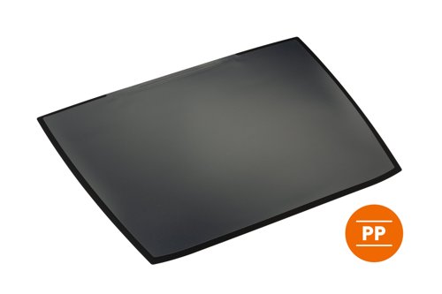Durable ARTWORK Overlay Desk Mat with Clear Anti-Glare Cover - 5 Pack - Black