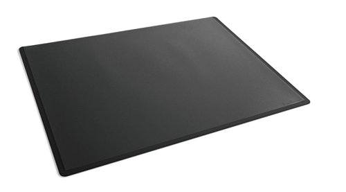 Durable Non-Slip Desk Mat With Transparent Overlay 65 x 50cm Polypropylene Black - 723301