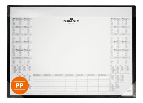 Durable Clear Overlay Calendar Keyboard Desk Pad Protector Mat PP - 60 x 43cm
