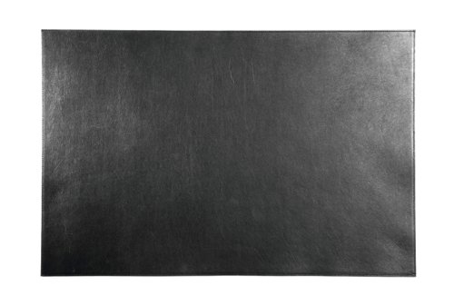 Durable Genuine Leather Non-Slip Desk Mat PC Keyboard Pad - 65x45 cm - Black