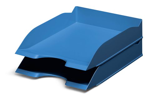 Durable ECO Stackable Letter Tray for Filing A4 Documents 80% Recycled Plastic Blue - 775606