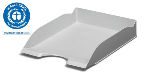 Durable ECO Stackable Letter Tray for Filing A4 Documents 80% Recycled Plastic Grey - 775610