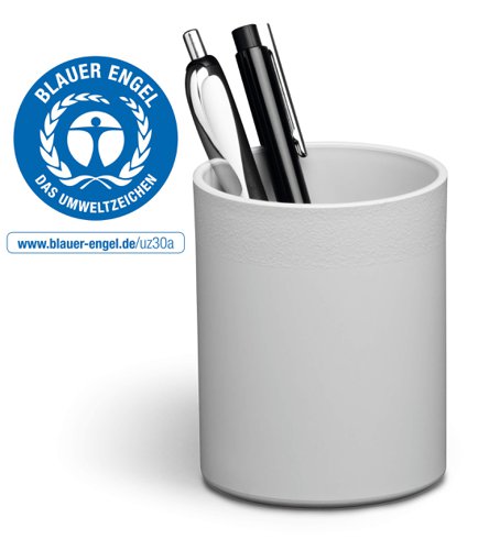 Durable ECO Desk Pen Pot & Pencil Holder 80% Recycled Plastic Grey - 775910