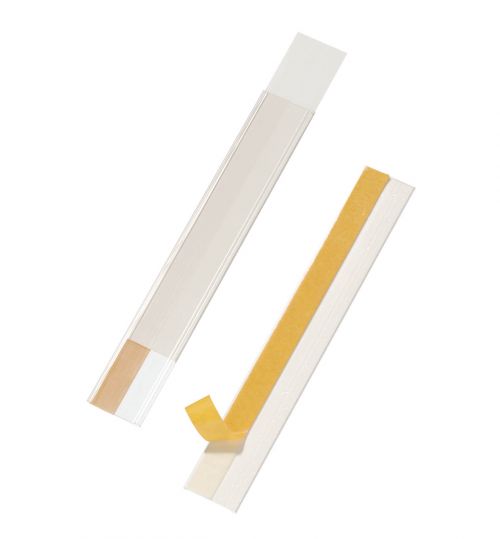 The self-adhesive SCANFIX® range is ideal for fast and flexible labelling in warehouses, retail shops, stock rooms, etc. The label holder is extremely easy to handle and allows for small tickets to be quickly and easily removed. Insert labels are included. The strips have a side and top opening and can be cut to size if required.