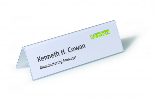 Durable Table Name Badge Holder 61x210mm Pack 25