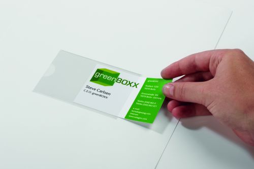 Durable POCKETFIX® 57 x 90 mm Self-Adhesive Pocket - Pack of 100  807919