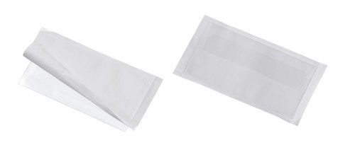 Durable POCKETFIX PLUS Adhesive Flap Pocket Label Sleeve - 10 Pack - 90 x 57mm