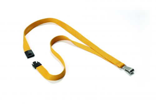Durable Textile Lanyard with Snap Hook Ochre (Pack of 10) 8127135