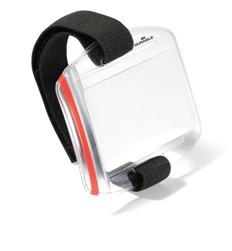 Durable Arm Band Badge Holder Transparent Pack 10