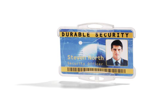 Durable Security Pass Holder 54x85mm Clear (Pack of 10) 891819 DB80760 Buy online at Office 5Star or contact us Tel 01594 810081 for assistance