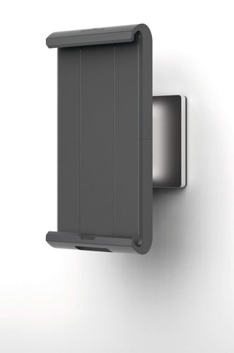 A modern and stylish wall mounted tablet holder in Silver which is perfect for any environment. The tablet holder securely holds tablets from 7" to 13" and includes an anti-theft system to prevent unauthorised removal of the tablet. The clamp securely holds the tablet in place and is rotatable 360° for use in both portrait and landscape format.The tablet holder has a tilt angle range of -6° to +46° for complete flexibility. The wall mounted tablet holder is easy to assemble and securely attaches to walls. Perfect for use in hotels, exhibitions, trade fairs, restaurants, at home, offices, etc.Dimensions: 95 x 225 x 170mm (W x H x D)Made in Germany