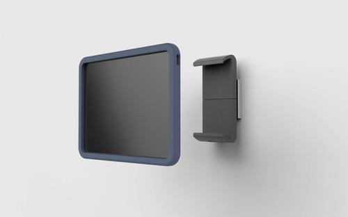 The premium tablet wall mount is suitable for professional use of tablets in manufacturing and logistics. Tablets with a protective cover can be inserted into the variable and 23 mm deep holder so that sensitive tablet PCs can be used safely in any environment. The ease of installing the adapter makes the Tablet Holder WALL XL ideal for industrial applications. Dimensions: 95 x 225 x 170 mm (W x H x D).